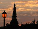 Sunset skies over Luang Prabang.